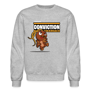 
            
                Load image into Gallery viewer, Conviction Cockroach Character Comfort Adult Crewneck Sweatshirt - heather gray
            
        
