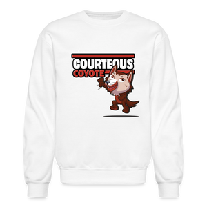 
            
                Load image into Gallery viewer, Courteous Coyote Character Comfort Adult Crewneck Sweatshirt - white
            
        