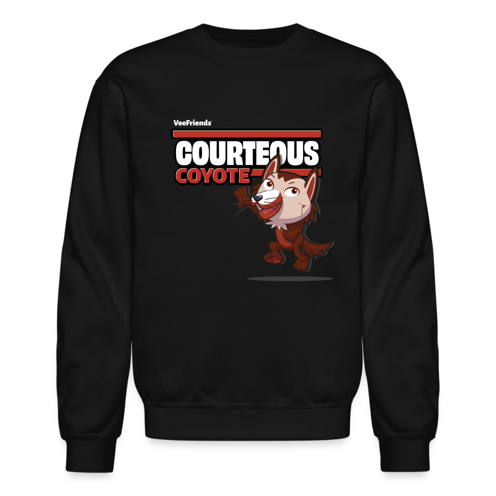 
            
                Load image into Gallery viewer, Courteous Coyote Character Comfort Adult Crewneck Sweatshirt - black
            
        