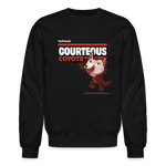 Courteous Coyote Character Comfort Adult Crewneck Sweatshirt - black