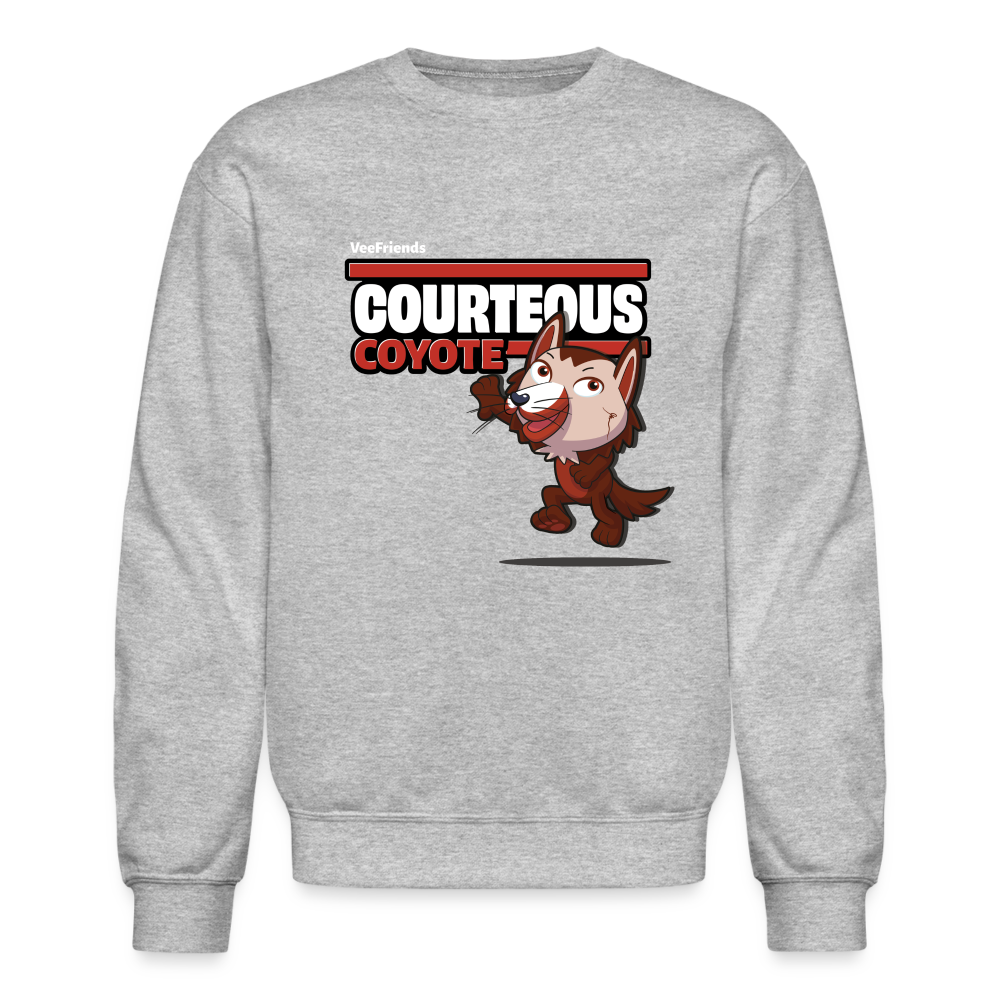 Courteous Coyote Character Comfort Adult Crewneck Sweatshirt - heather gray