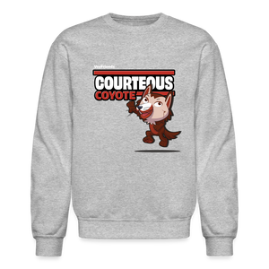 Courteous Coyote Character Comfort Adult Crewneck Sweatshirt - heather gray