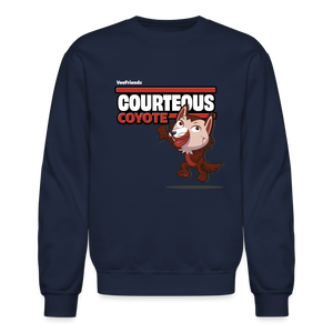 Courteous Coyote Character Comfort Adult Crewneck Sweatshirt - navy