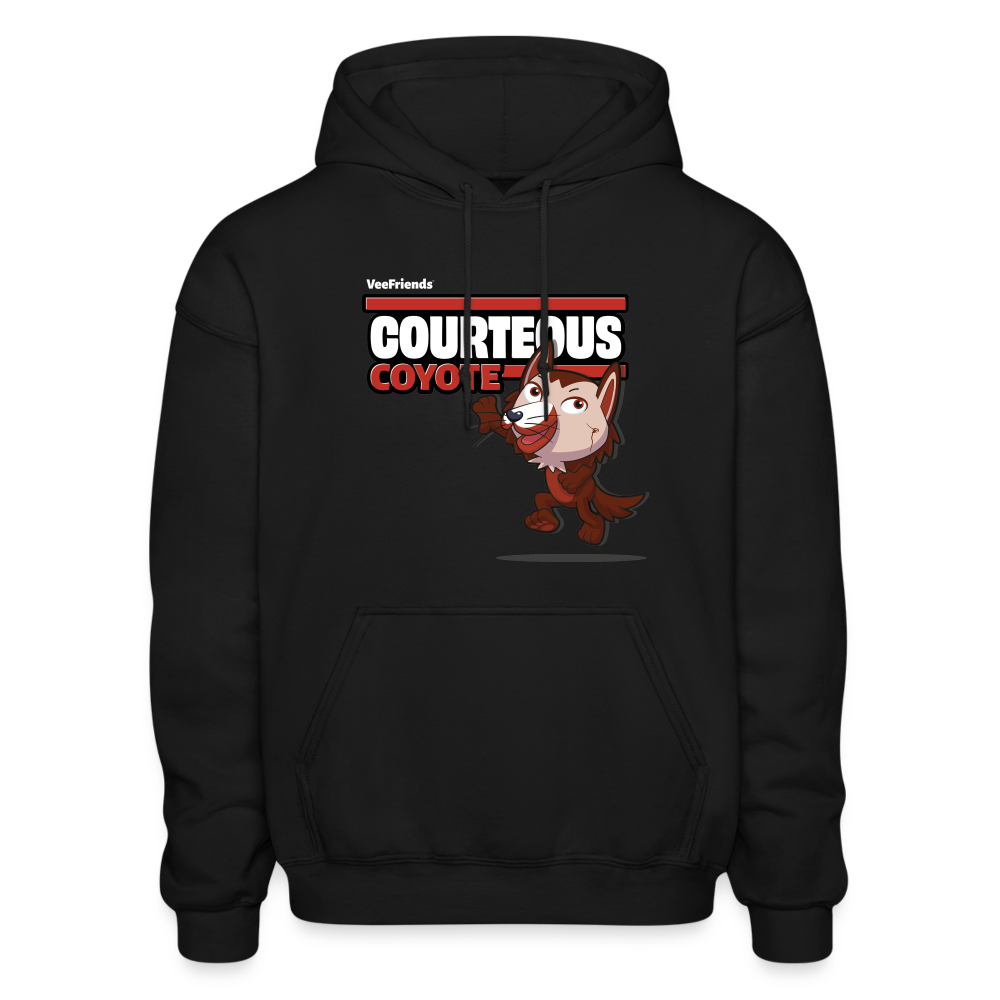 Courteous Coyote Character Comfort Adult Hoodie - black