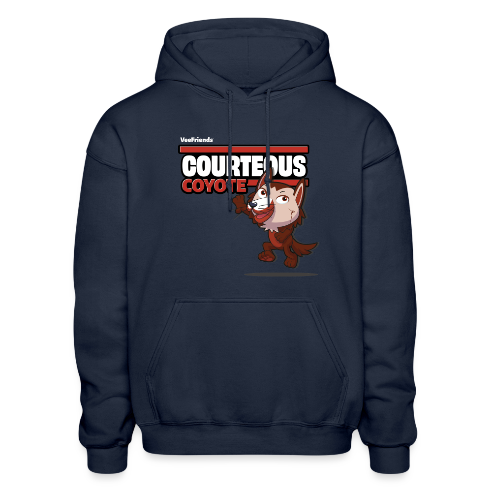 Courteous Coyote Character Comfort Adult Hoodie - navy