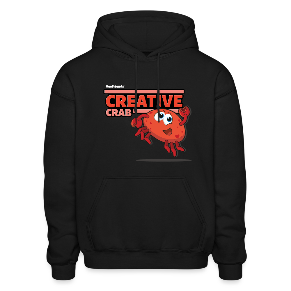 Creative Crab Character Comfort Adult Hoodie - black