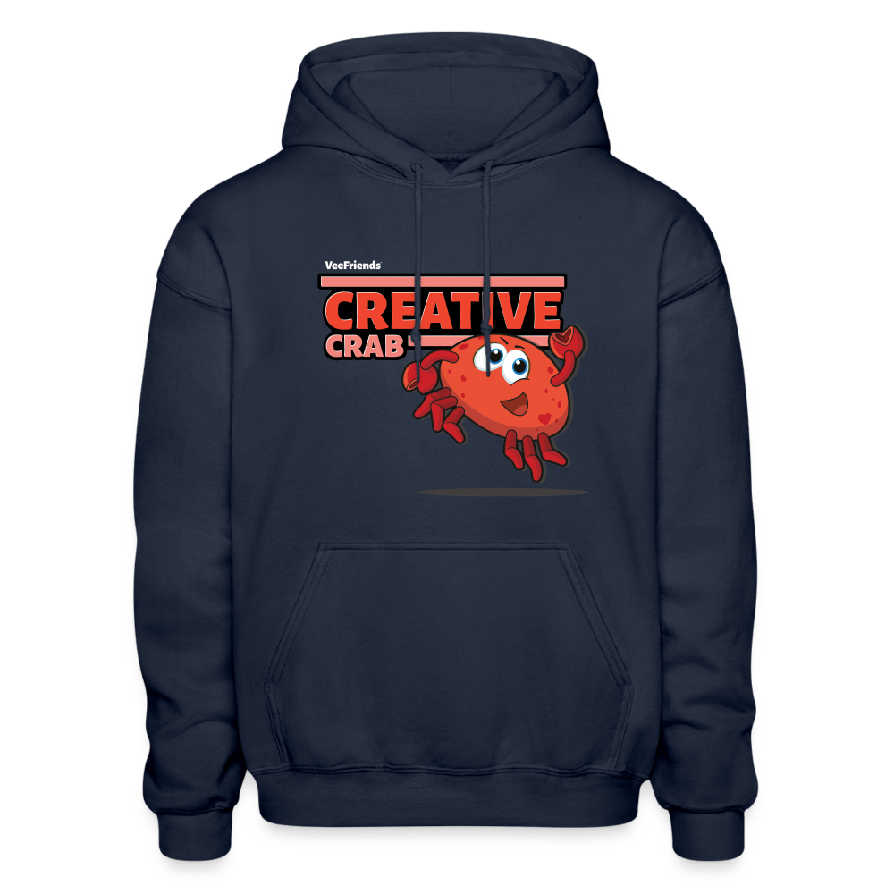 Creative Crab Character Comfort Adult Hoodie - navy