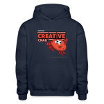 Creative Crab Character Comfort Adult Hoodie - navy