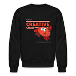 Creative Crab Character Comfort Adult Crewneck Sweatshirt - black