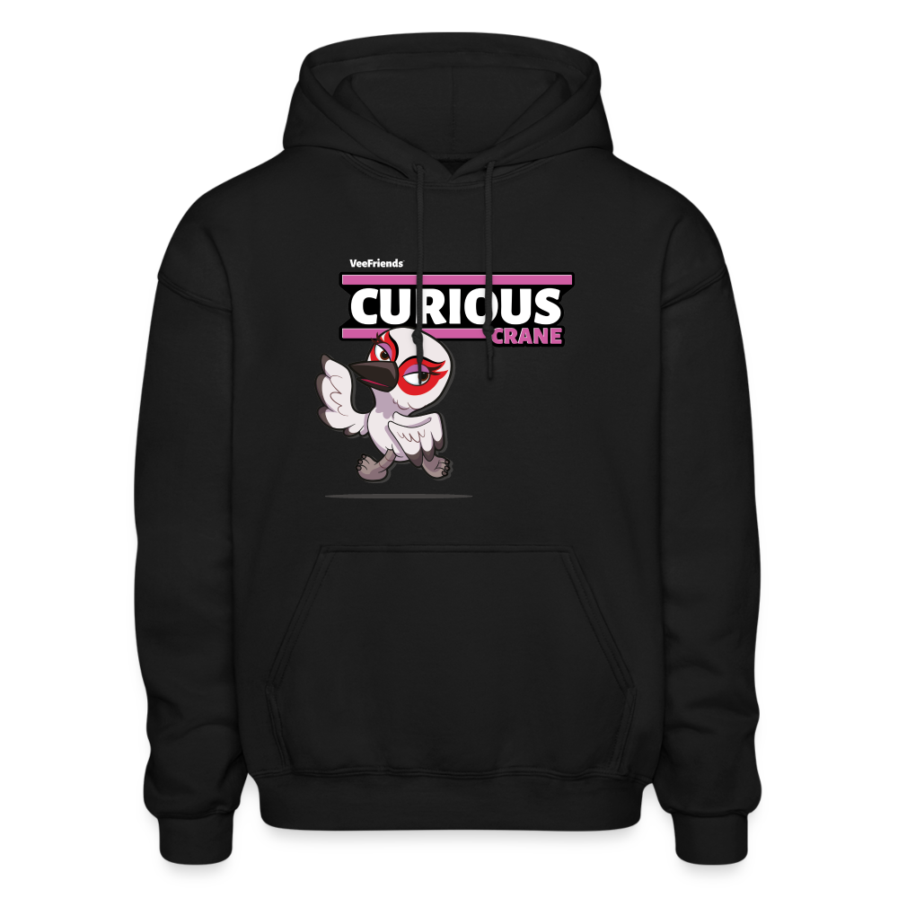 Curious Crane Character Comfort Adult Hoodie - black