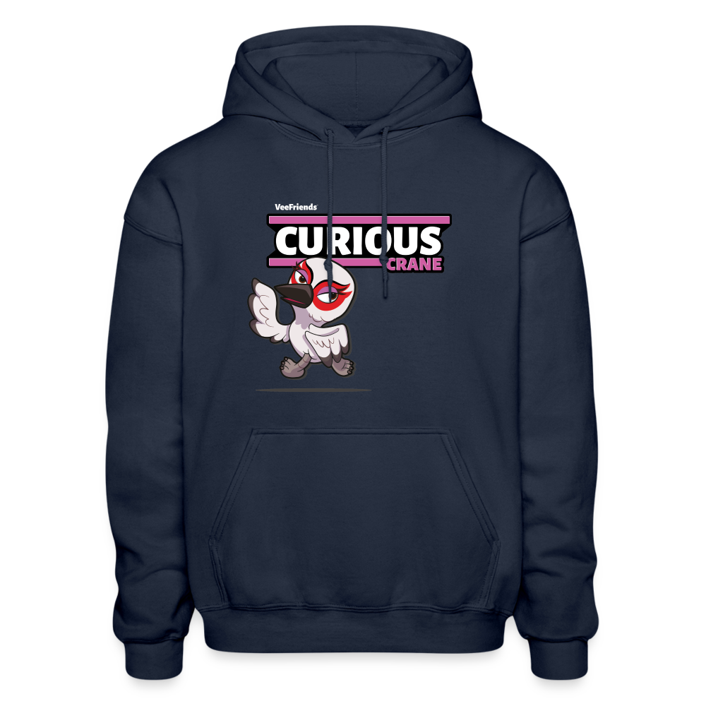 Curious Crane Character Comfort Adult Hoodie - navy