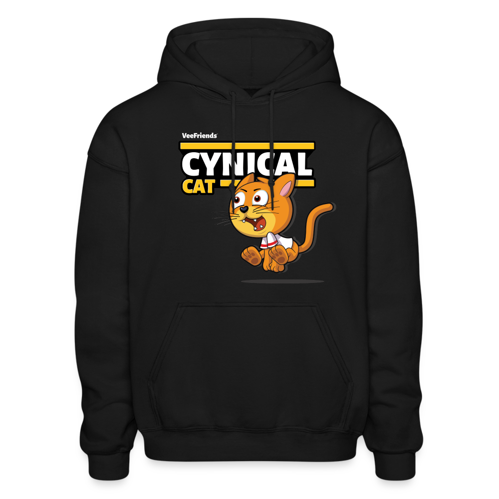 Cynical Cat Character Comfort Adult Hoodie - black