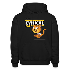 Cynical Cat Character Comfort Adult Hoodie - black
