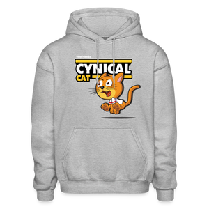 Cynical Cat Character Comfort Adult Hoodie - heather gray