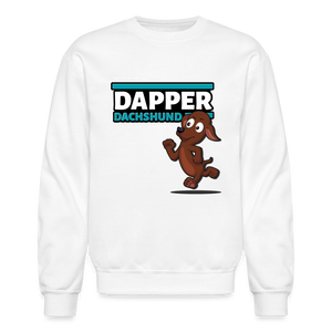 
            
                Load image into Gallery viewer, Dapper Dachshund Character Comfort Adult Crewneck Sweatshirt - white
            
        