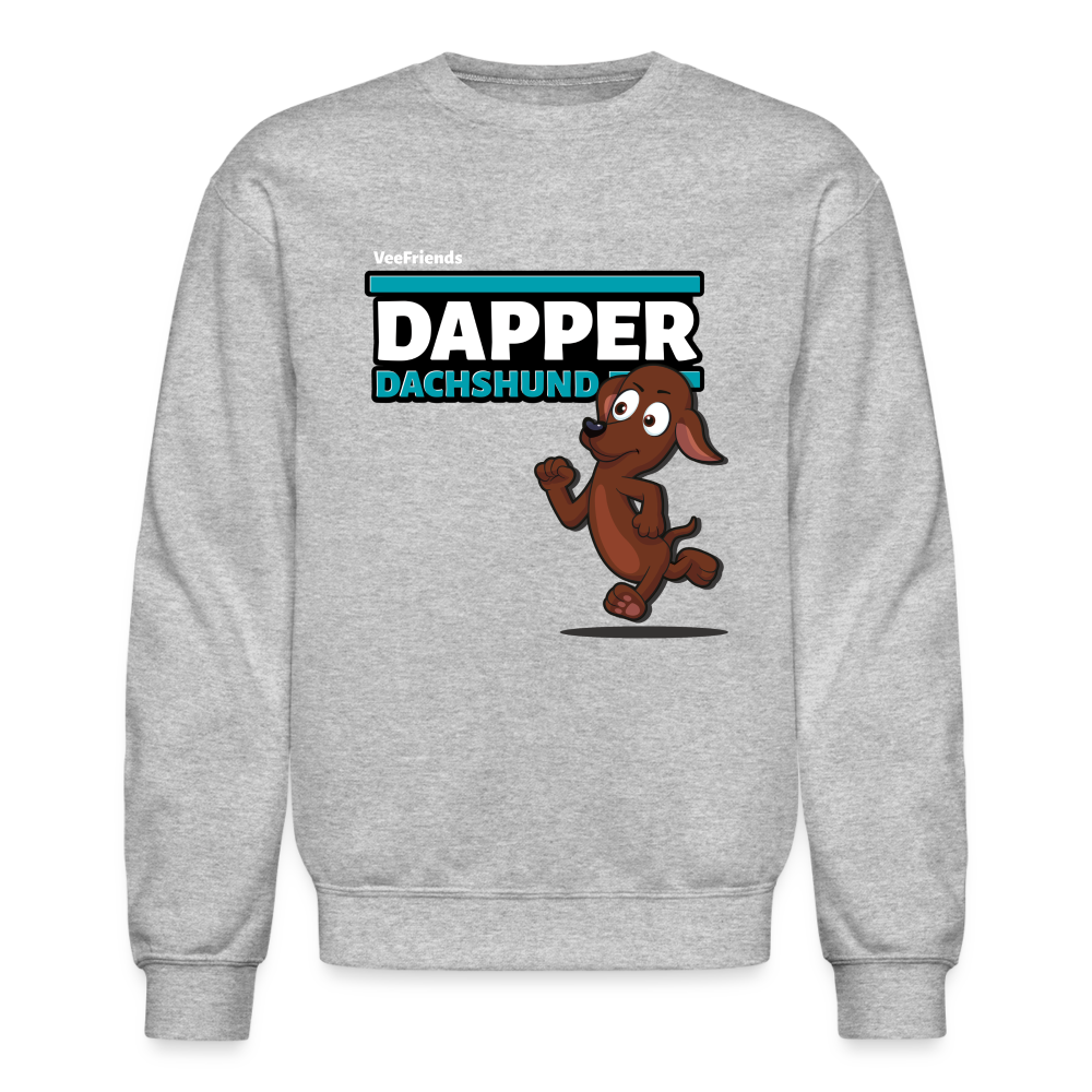 
            
                Load image into Gallery viewer, Dapper Dachshund Character Comfort Adult Crewneck Sweatshirt - heather gray
            
        