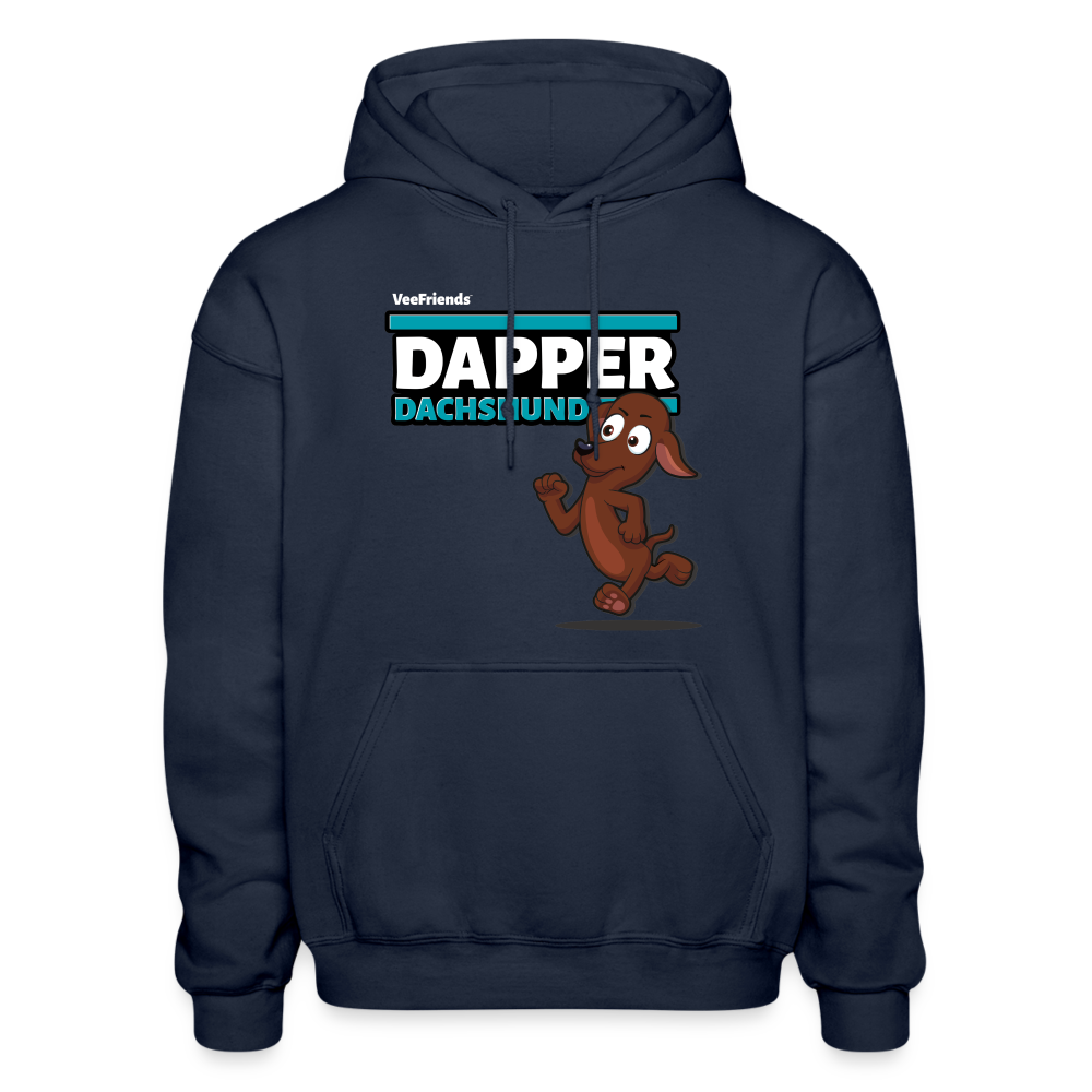 
            
                Load image into Gallery viewer, Dapper Dachshund Character Comfort Adult Hoodie - navy
            
        