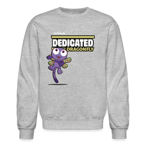 Dedicated Dragonfly Character Comfort Adult Crewneck Sweatshirt - heather gray