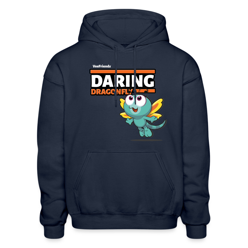 Daring Dragonfly Character Comfort Adult Hoodie - navy