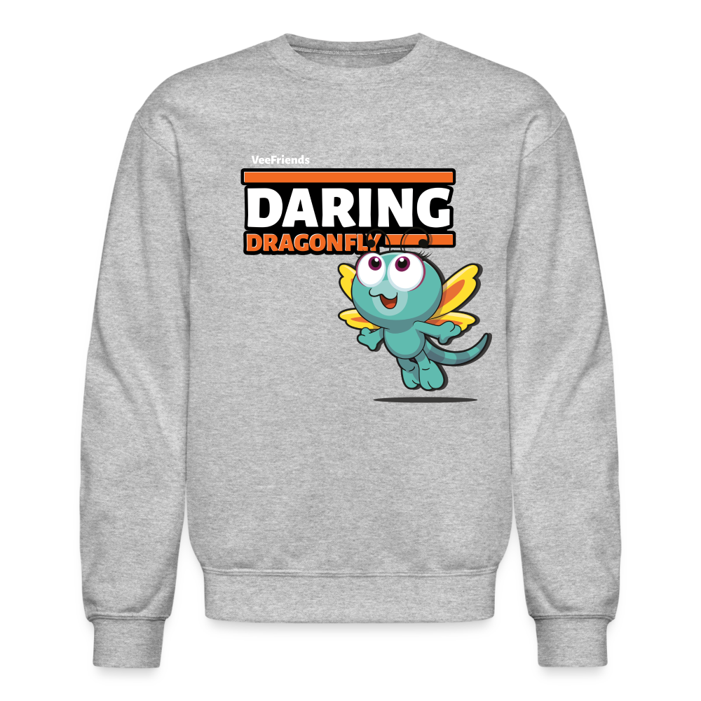 Daring Dragonfly Character Comfort Adult Crewneck Sweatshirt - heather gray