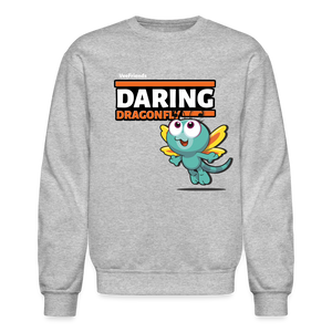 Daring Dragonfly Character Comfort Adult Crewneck Sweatshirt - heather gray