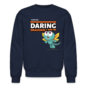 Daring Dragonfly Character Comfort Adult Crewneck Sweatshirt - navy