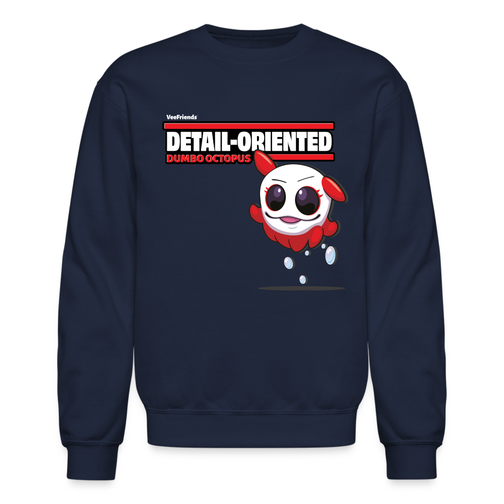 Detail-Oriented Dumbo Octopus Character Comfort Adult Crewneck Sweatshirt - navy