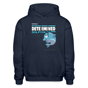 
            
                Load image into Gallery viewer, Determined Dolphin Character Comfort Adult Hoodie - navy
            
        