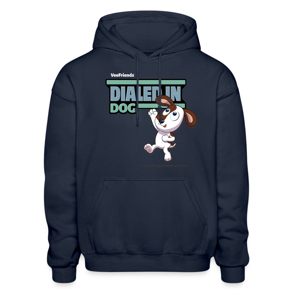 Dialed In Dog Character Comfort Adult Hoodie - navy