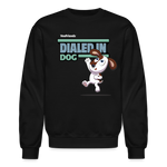 Dialed In Dog Character Comfort Adult Crewneck Sweatshirt - black