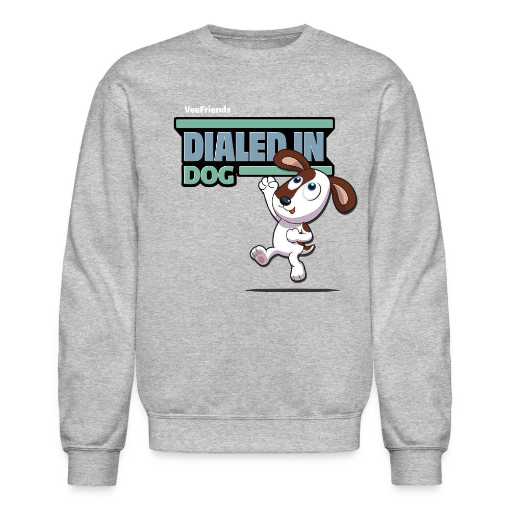 Dialed In Dog Character Comfort Adult Crewneck Sweatshirt - heather gray