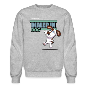 Dialed In Dog Character Comfort Adult Crewneck Sweatshirt - heather gray