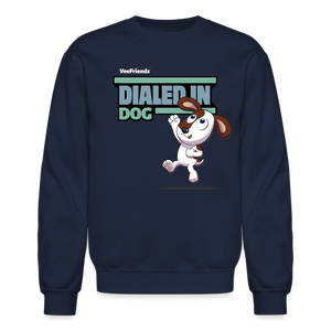 Dialed In Dog Character Comfort Adult Crewneck Sweatshirt - navy