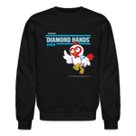 "Diamond Hands" Hen Character Comfort Adult Crewneck Sweatshirt - black