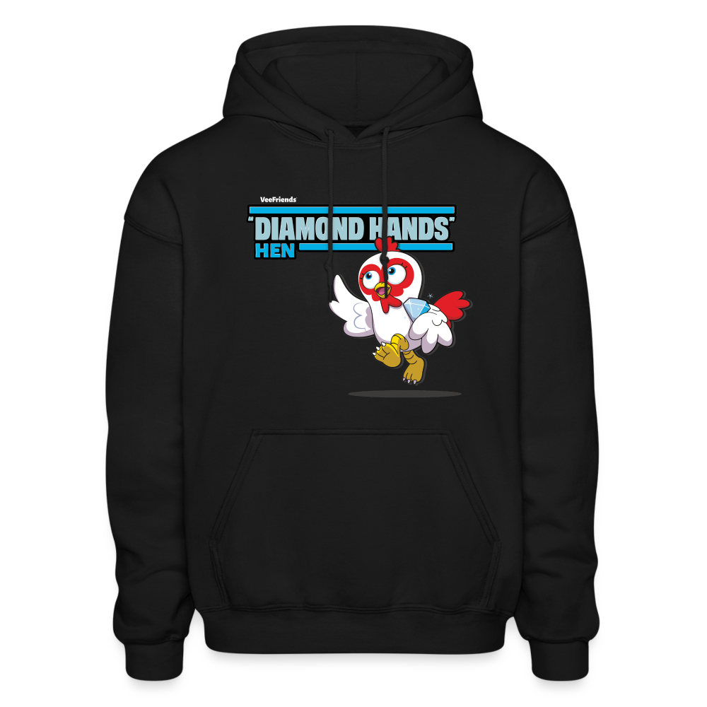 "Diamond Hands" Hen Character Comfort Adult Hoodie - black