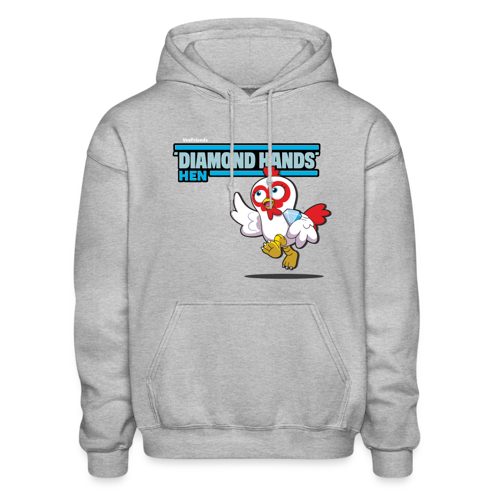 "Diamond Hands" Hen Character Comfort Adult Hoodie - heather gray