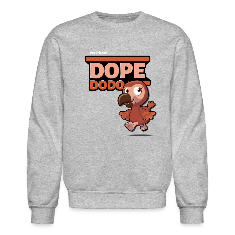Dope Dodo Character Comfort Adult Crewneck Sweatshirt - heather gray