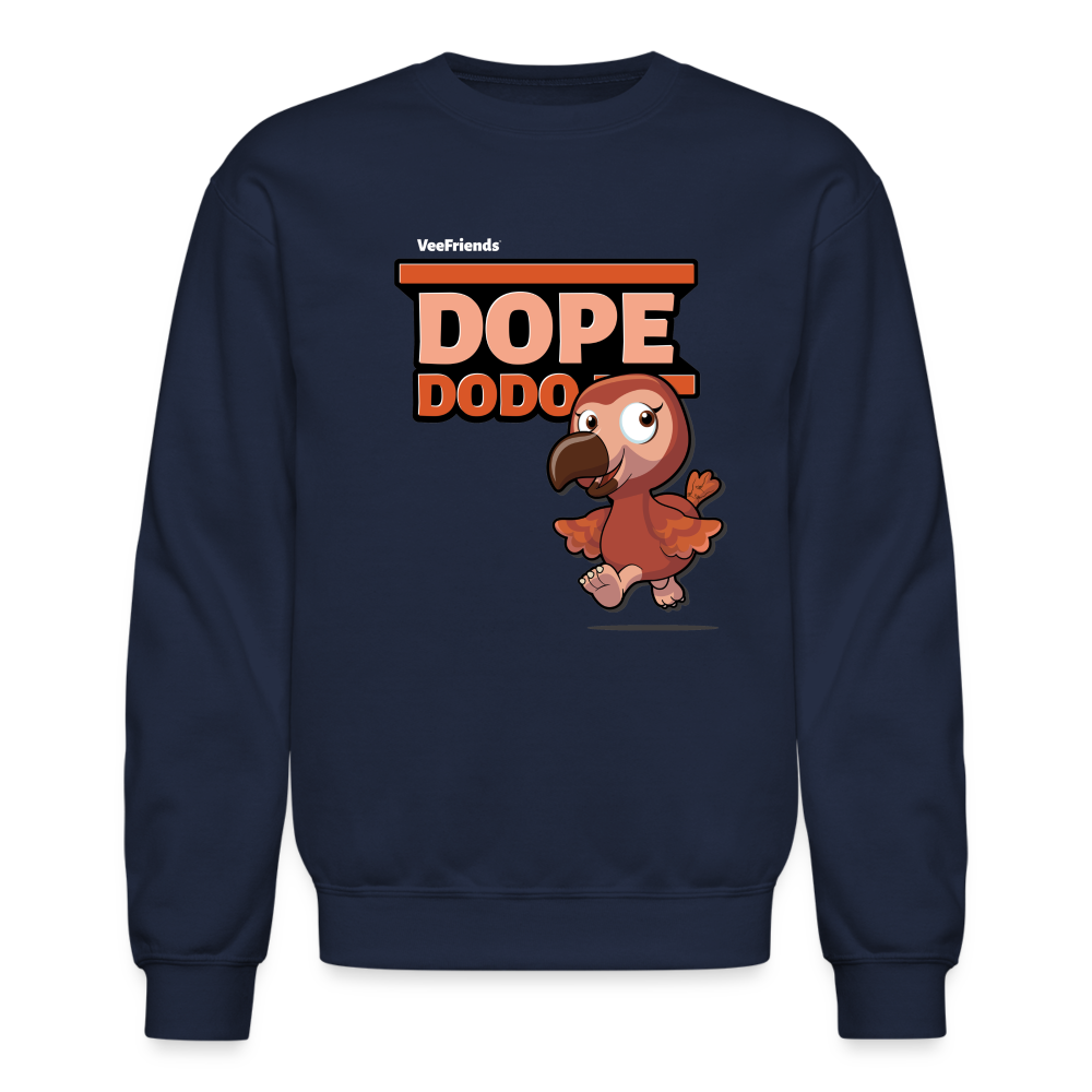 Dope Dodo Character Comfort Adult Crewneck Sweatshirt - navy