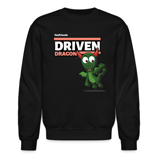 Driven Dragon Character Comfort Adult Crewneck Sweatshirt - black