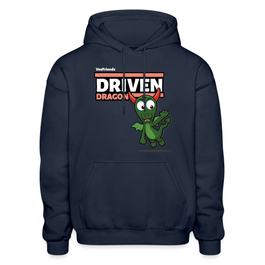 Driven Dragon Character Comfort Adult Hoodie - navy