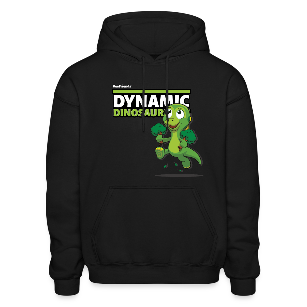 Dynamic Dinosaur Character Comfort Adult Hoodie - black