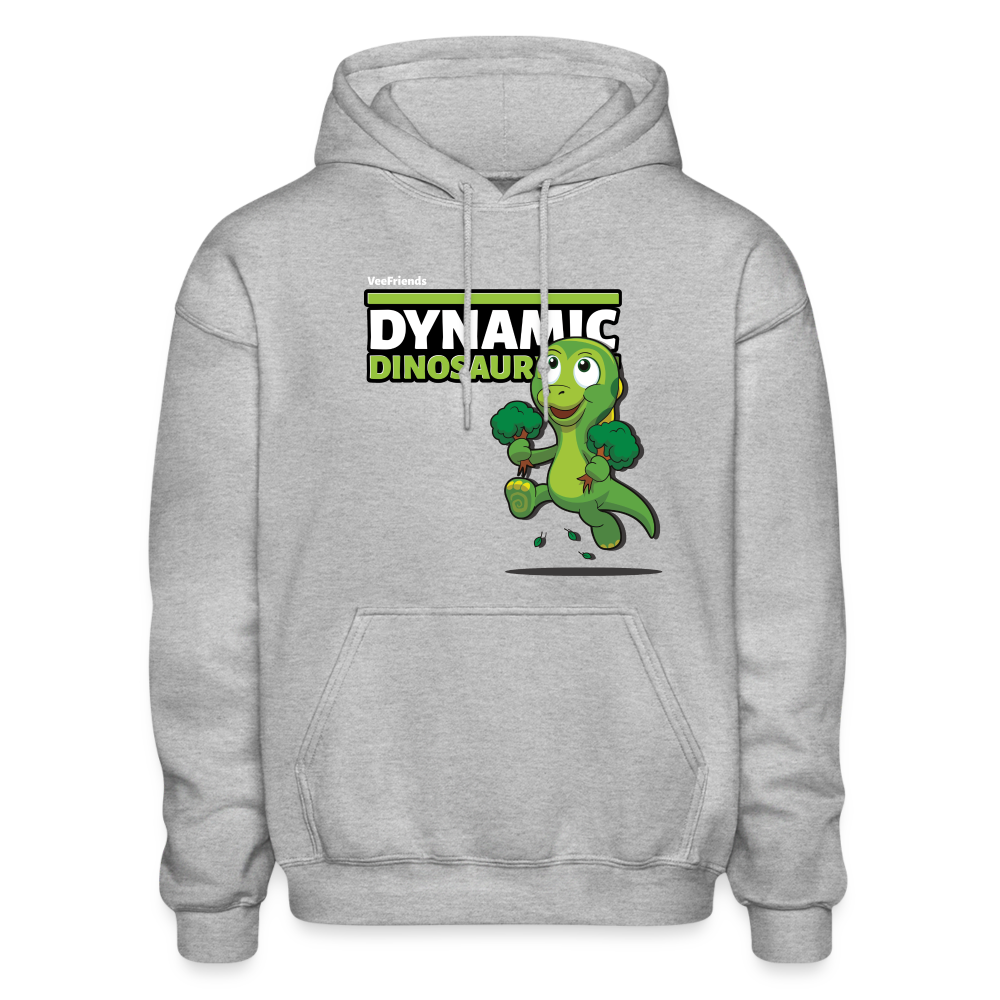 Dynamic Dinosaur Character Comfort Adult Hoodie - heather gray