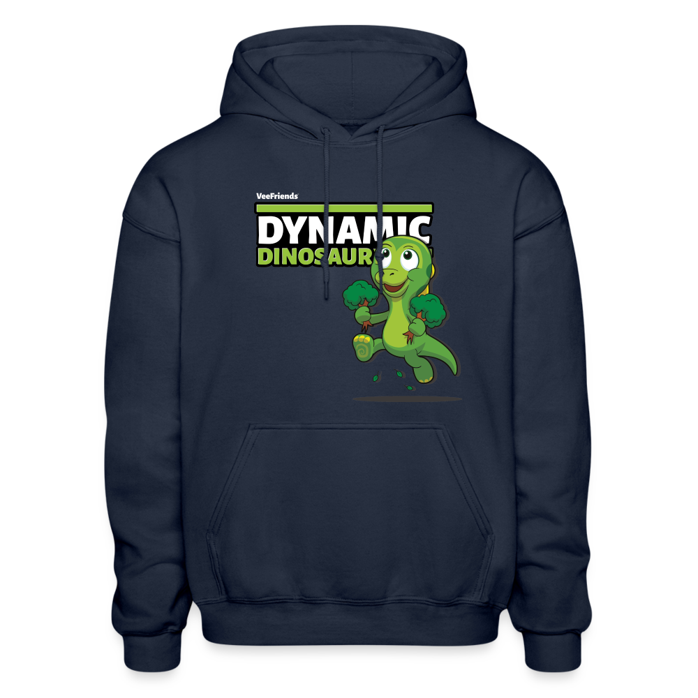 Dynamic Dinosaur Character Comfort Adult Hoodie - navy