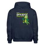 Dynamic Dinosaur Character Comfort Adult Hoodie - navy