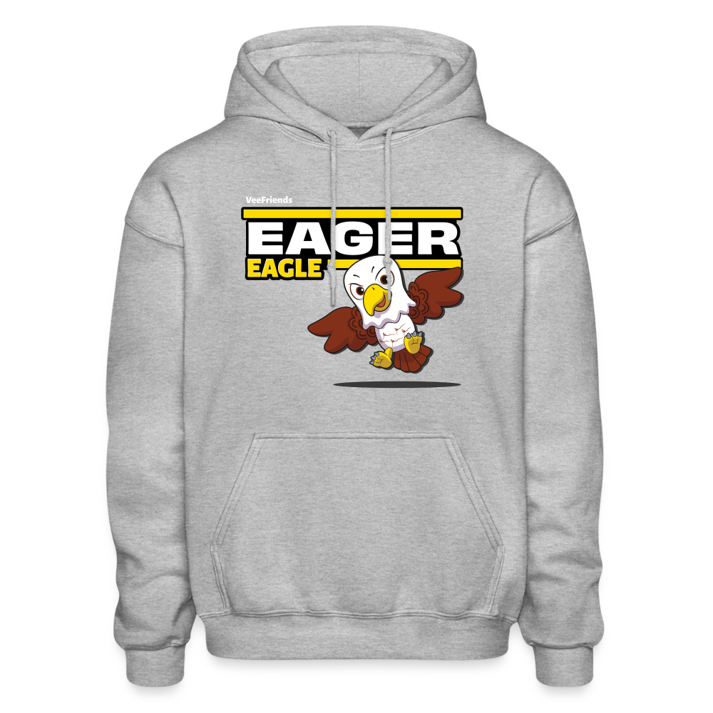 Eager Eagle Character Comfort Adult Hoodie - heather gray