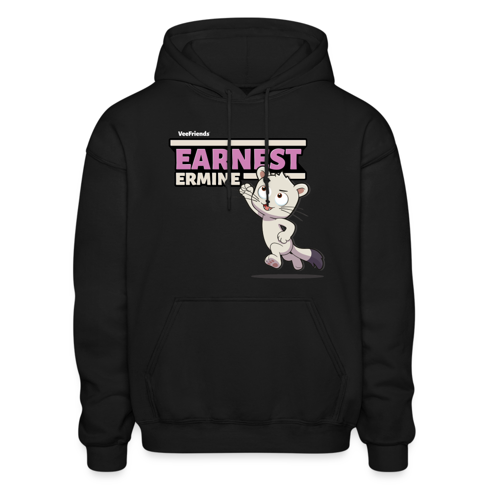 Earnest Ermine Character Comfort Adult Hoodie - black