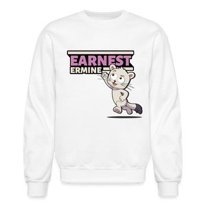 Earnest Ermine Character Comfort Adult Crewneck Sweatshirt - white