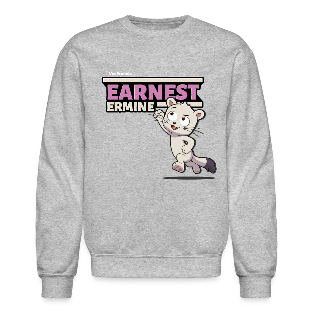 Earnest Ermine Character Comfort Adult Crewneck Sweatshirt - heather gray