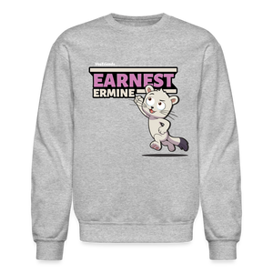 Earnest Ermine Character Comfort Adult Crewneck Sweatshirt - heather gray
