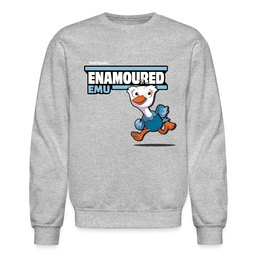 Enamoured Emu Character Comfort Adult Crewneck Sweatshirt - heather gray